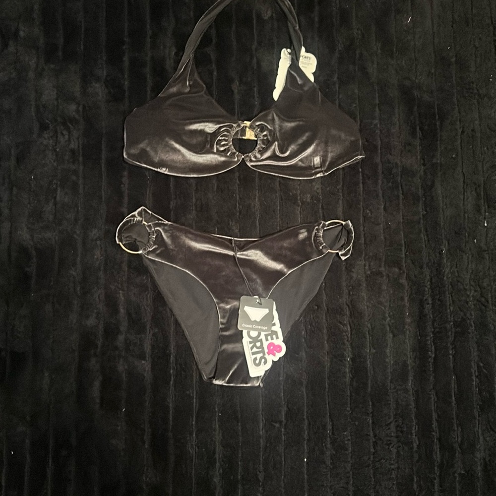 Black Halter Bikini Set